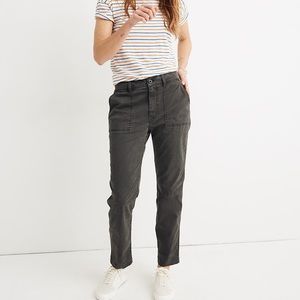 EUC Madewell Stovepipe Fatigue Pants in Dark Metal Sz 26